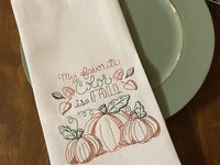 Favorite Color is Fall Pumpkin Tea Towel