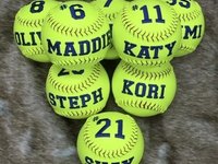 Embroidered Softballs for the entire team