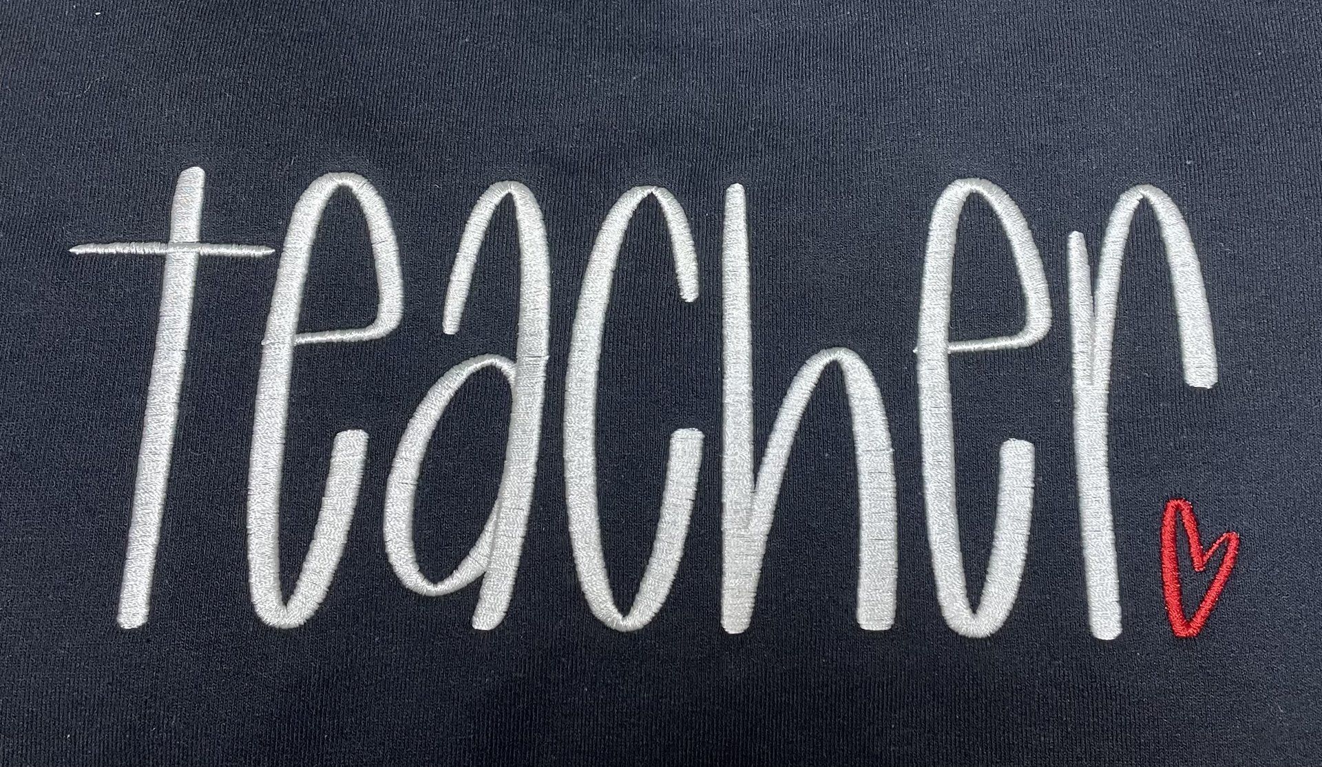 Teacher with a Heart Crew or TShirt