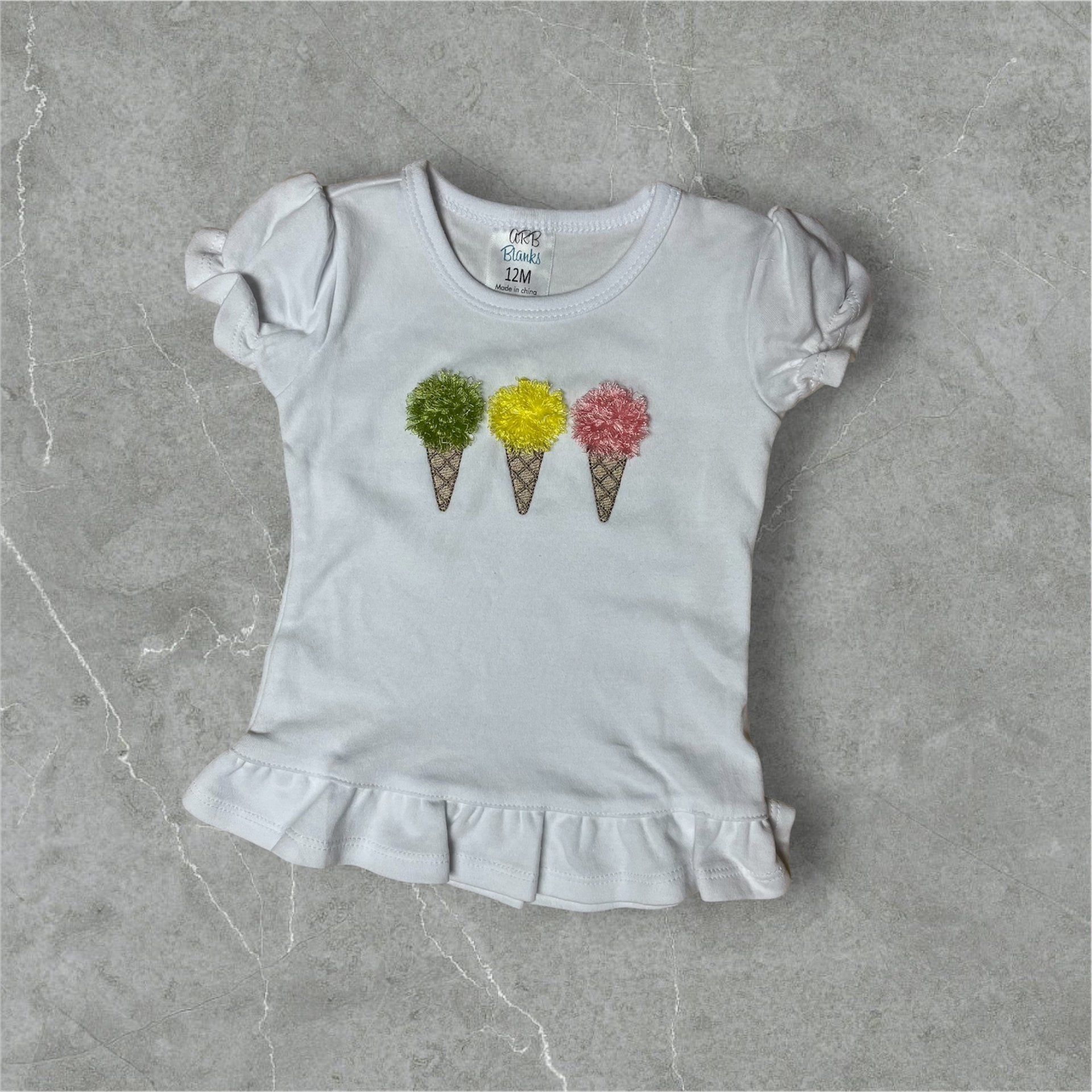 Girl’s Ice Cream Cone Shirt